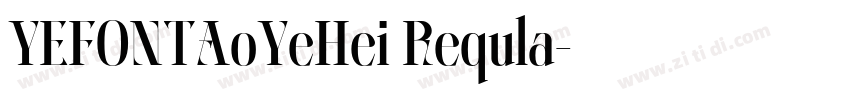 YEFONTAoYeHei Requla字体转换